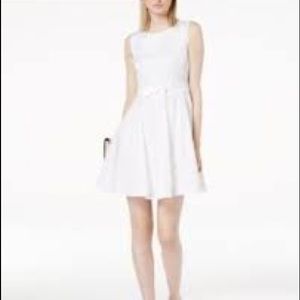 NWT Macy’s fit and flare Bow detail Dress
